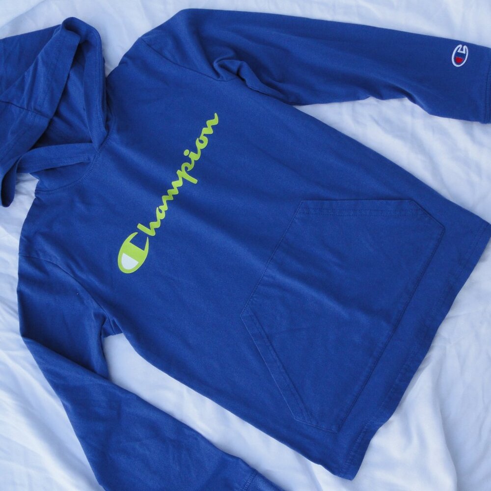 2 for $15 Big Kids Medium Champion Lightweight Hooded Shirt Big Front Pocket